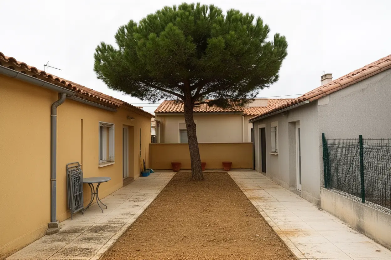 Pin dangereux avant démontage dans une cour marseillaise